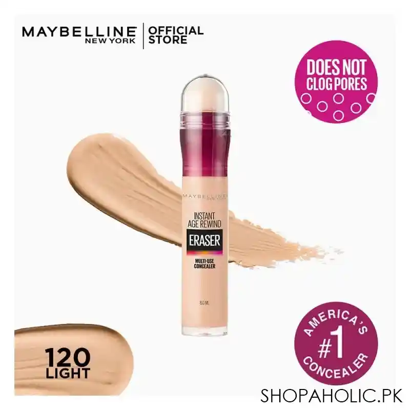 maybelline new york instant age rewind eraser dark circles concealer, 120 light main image