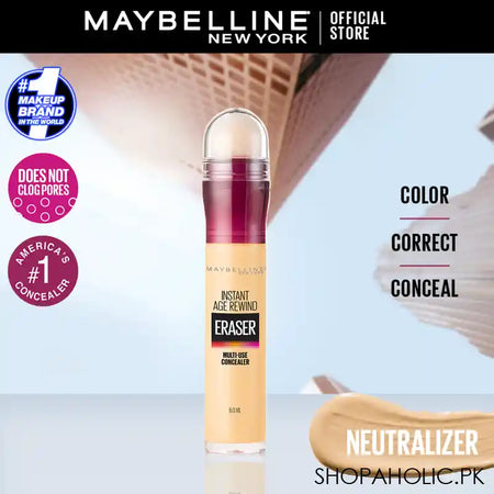 Maybelline New York Instant Age Rewind Eraser Dark Circles Concealer, Neutralizer, 150 - Main Image
