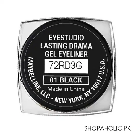 maybelline new york lasting drama 36h gel eyeliner, 01 black image2