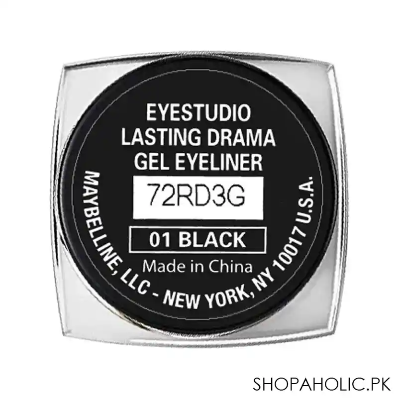 maybelline new york lasting drama 36h gel eyeliner, 01 black image2