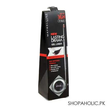 maybelline new york lasting drama 36h gel eyeliner, 01 black image3