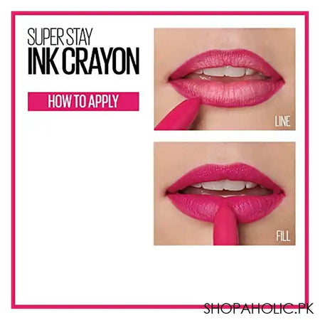 Maybelline New York Superstay Ink Crayon Lipstick, 15 Lead The Way - Image 4