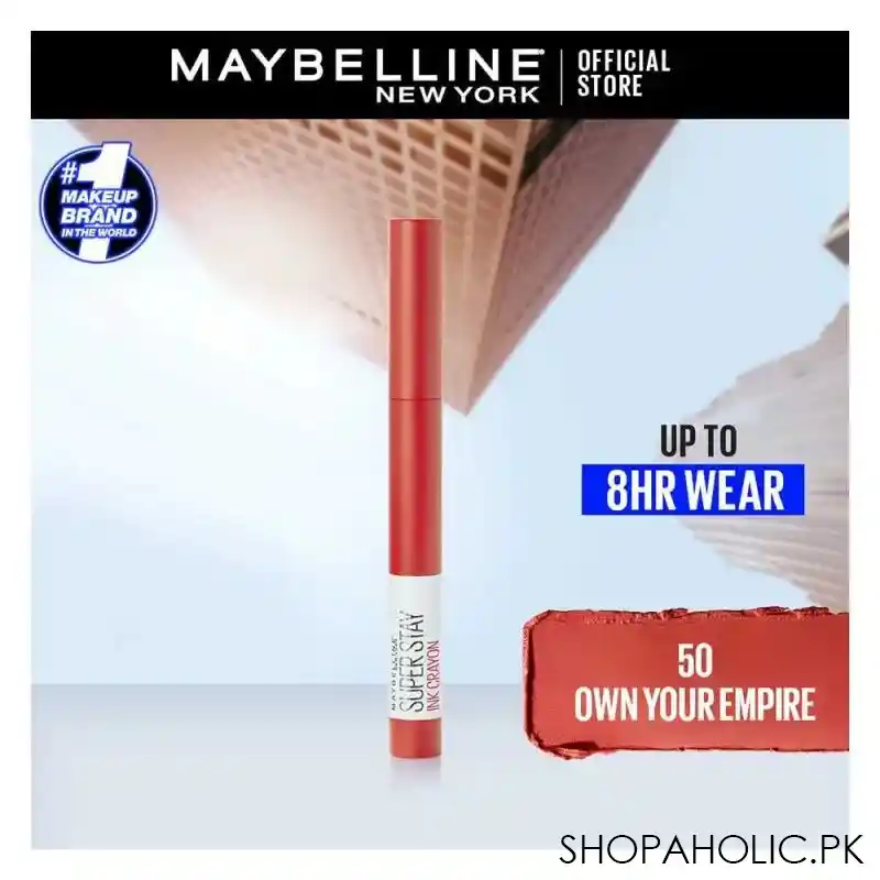 maybelline new york superstay ink crayon lipstick, 50 own your empire main image