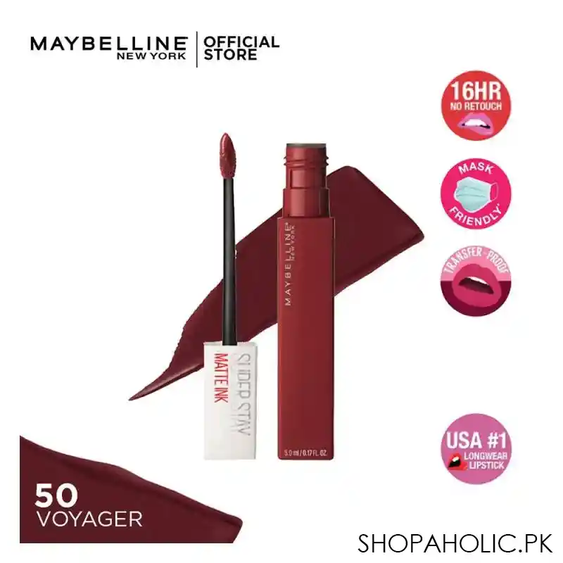 maybelline new york superstay matte ink lipstick, 50 voyager main image