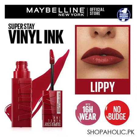 Maybelline New York Superstay Vinyl Ink Longwear Liquid Lipstick, 10, Lippy - Main Image