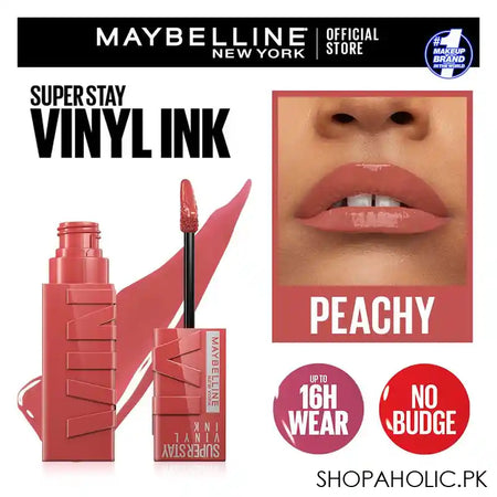 Maybelline New York Superstay Vinyl Ink Longwear Liquid Lipstick, 15, Peachy - Main Image