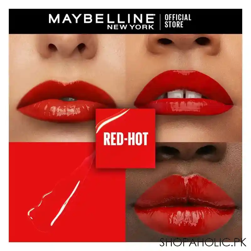 maybelline new york superstay vinyl ink longwear liquid lipstick, 25, red hot image2