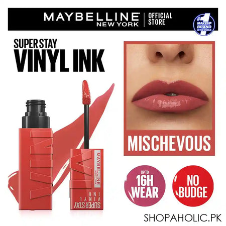 Maybelline New York Superstay Vinyl Ink Longwear Liquid Lipstick, 60, Mischievous - Main Image