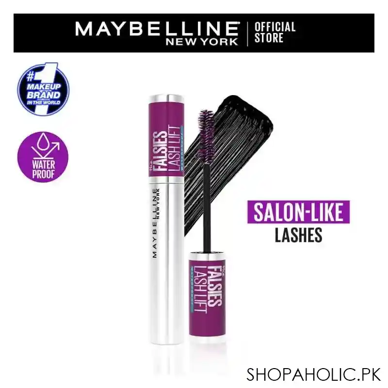 maybelline new york the falsies lash lift mascara, waterproof, very black main image
