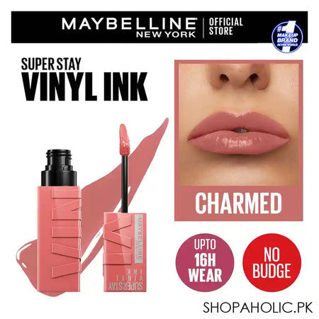 Maybelline Superstay Vinyl Ink Longwear Liquid Lipstick, 4.2ml, 100 Charmed - Main Image
