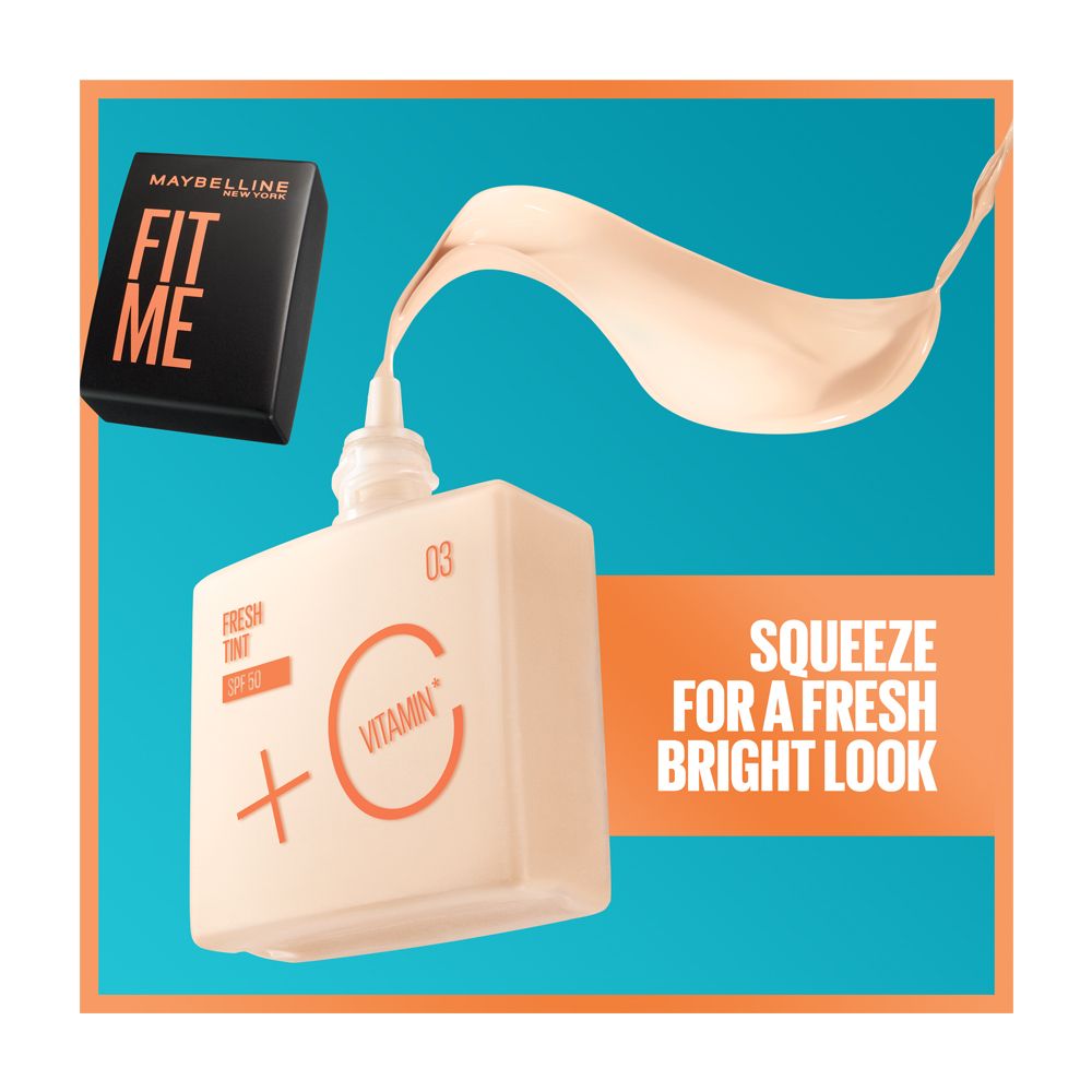 Maybelline New York Fit Me 5.8 Fresh Tint With SPF 50 & Vitamin C, 30ml - Image 6
