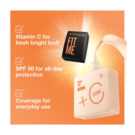 Maybelline New York Fit Me 5.8 Fresh Tint With SPF 50 & Vitamin C, 30ml - Image 8