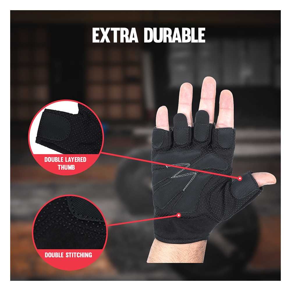 MCD Gym Gloves Pair, Jet Black - Image 3