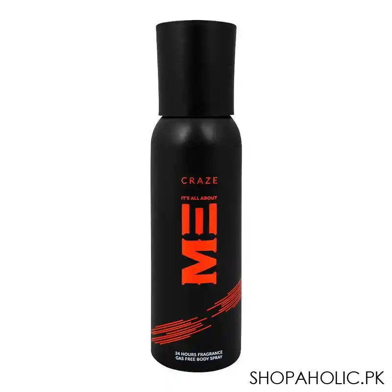 Me Craze Gas Free Body Spray, 24 Hours Lasting, For Men, 120ml - Main Image
