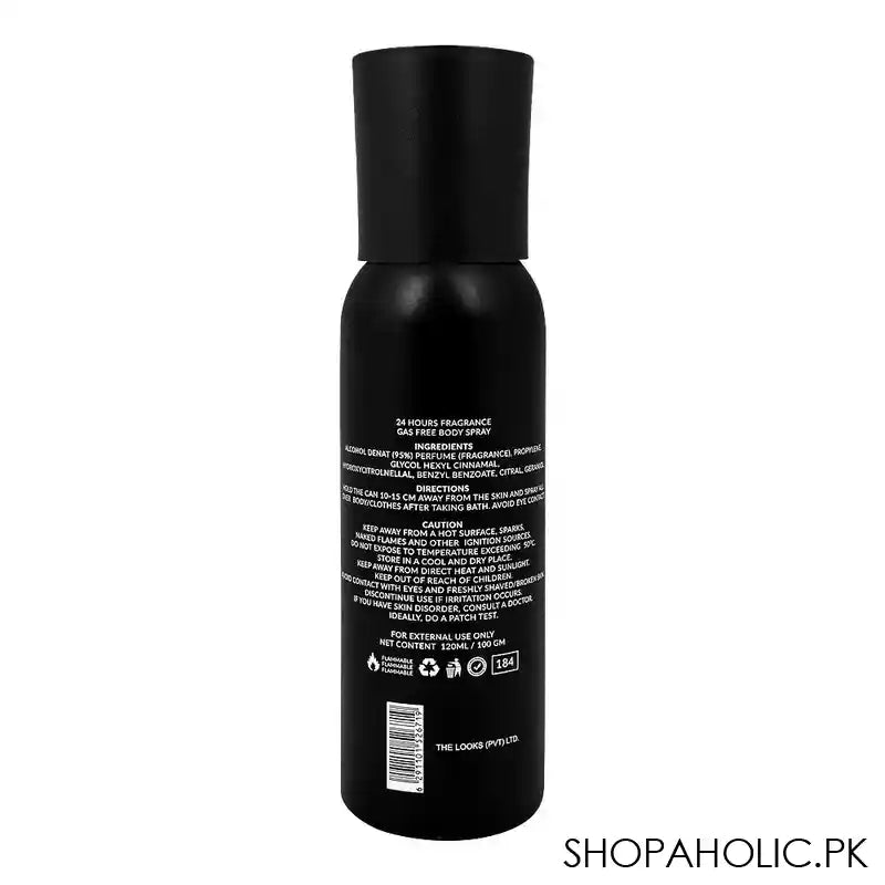 Me Craze Gas Free Body Spray, 24 Hours Lasting, For Men, 120ml - Image 2