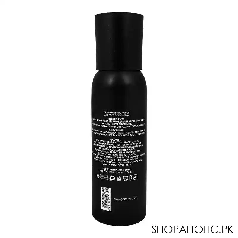 Me Erotic Gas Free Body Spray, 24 Hours Lasting, For Men, 120ml - Image 2