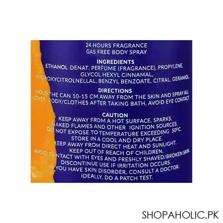 Me Fantasy Gas Free Body Spray, For Men, 120ml - Image 3