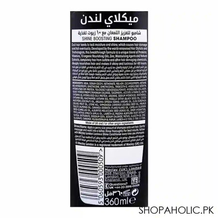 Meclay London 10 Nourishing Oils Lustrous Shine Shampoo, For Shiny Hair, 360ml - Image 3