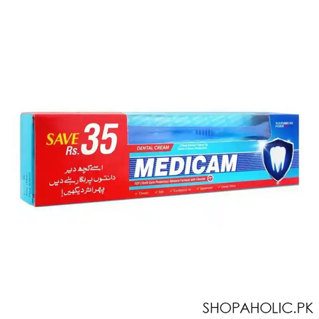 medicam dental cream 65g, toothbrush free main image
