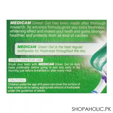 medicam ultra fresh green gel toothpaste, 125ml image3