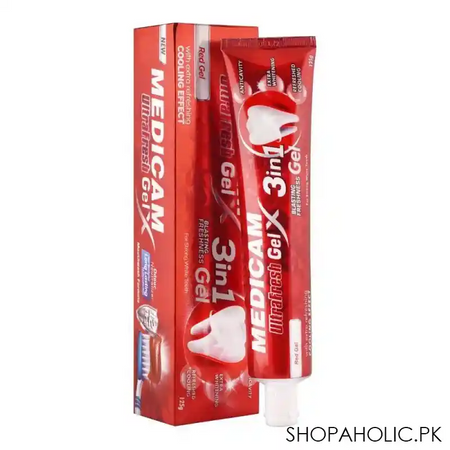 medicam ultra fresh red gel toothpaste, 125ml main image