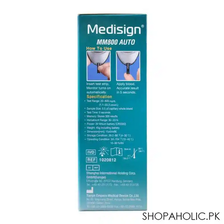 medisign advanced blood glucose monitoring system, mm800 auto image4