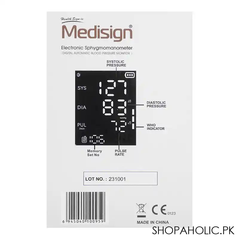 Medisign Blood Pressure Monitor, Contec-08E - Image 3