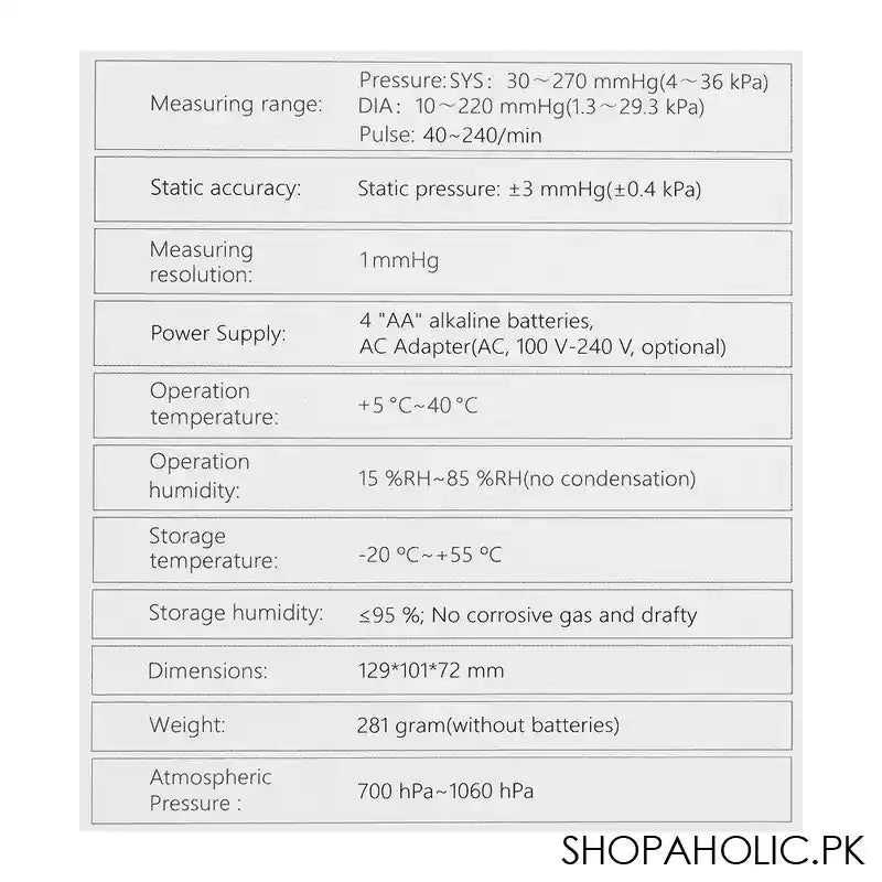 Medisign Blood Pressure Monitor, Contec-08E - Image 5