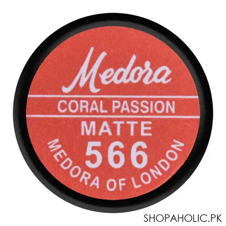 medora matte lipstick, 566, coral passion image5