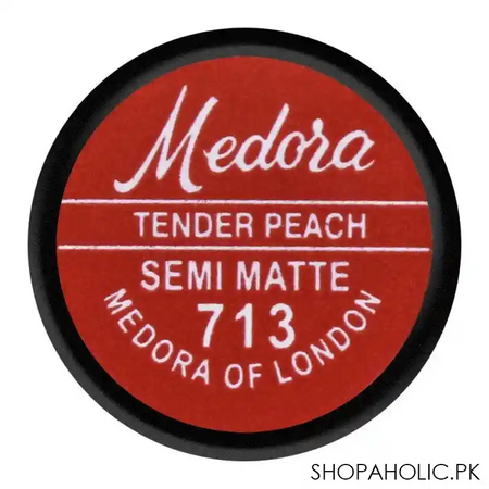medora semi matte lipstick, 713, tender beach image5
