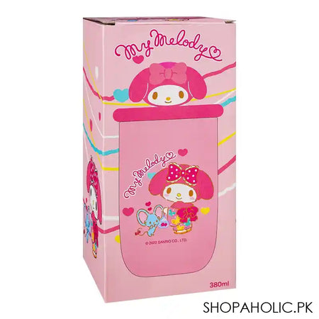 Melody Stainless Steel Thermos Cup Cute Water Bottle, Light Pink, 380ml Capacity, B1234 - Image 3