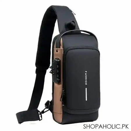 men anti theft usb charging crossbody bag main image