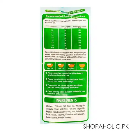 meow fresh adult 6 months+ chicken & vegetable, 450g image5