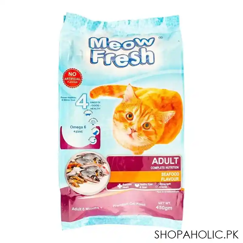 meow fresh adult 6 months+ seafood, 450g main image