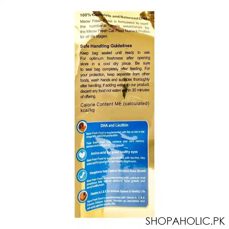 meow fresh premium diet adult 6 months+ fish, 500g image3