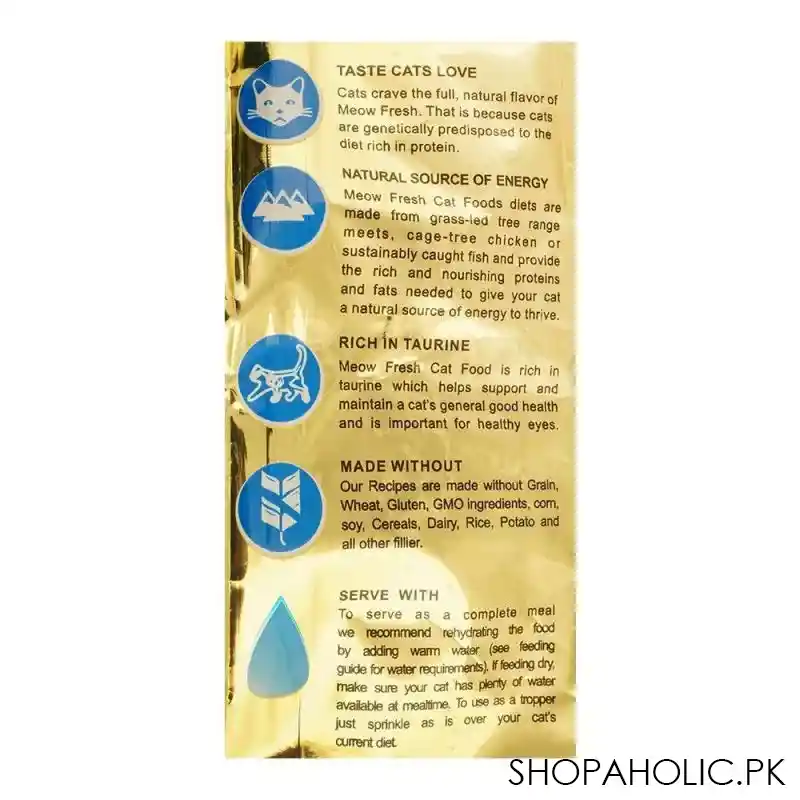 meow fresh premium diet adult 6 months+ fish, 500g image4