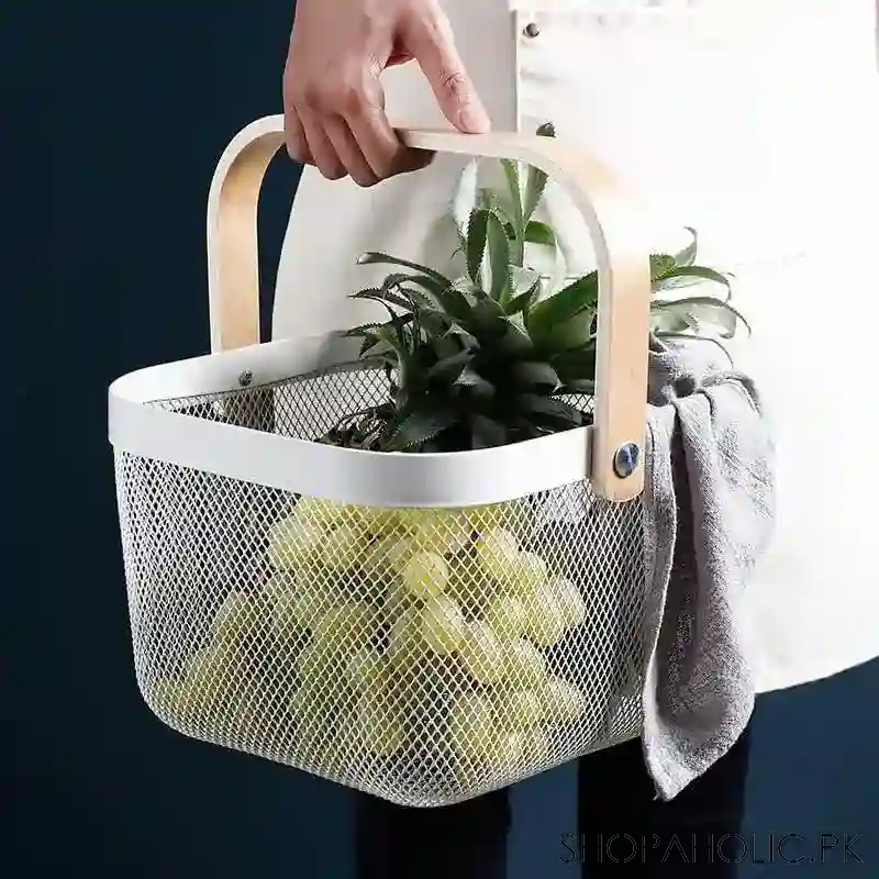 mesh steel storage basket main image