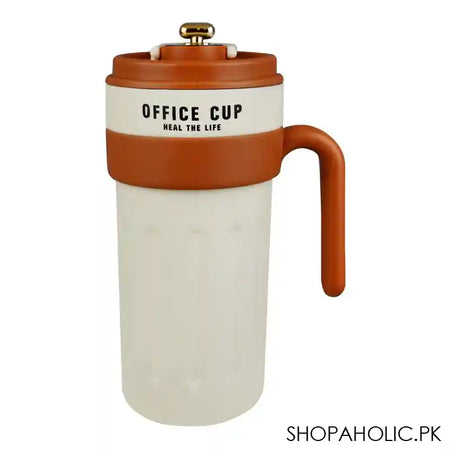 Metal Coffee Mug With Temperature Display & Handgrip, 650ml, Brown, 6.9in (H) x 3.3in (W), (8007) 0000982 - Image 2