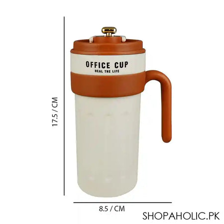 Metal Coffee Mug With Temperature Display & Handgrip, 650ml, Brown, 6.9in (H) x 3.3in (W), (8007) 0000982 - Image 4