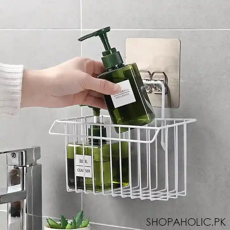 metal sponge holder with towel stand image4