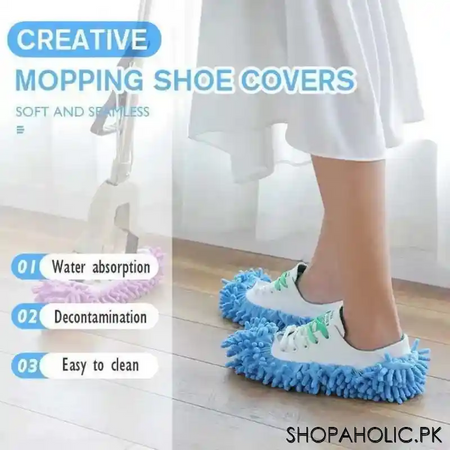 microfiber dust mop slipper foot cover (pair) image6