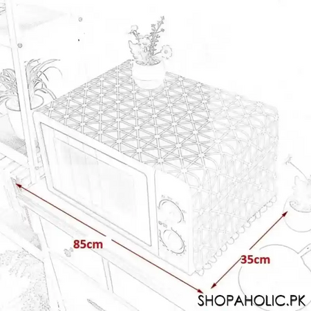 microwave oven cover (size: 85x35cm) image3
