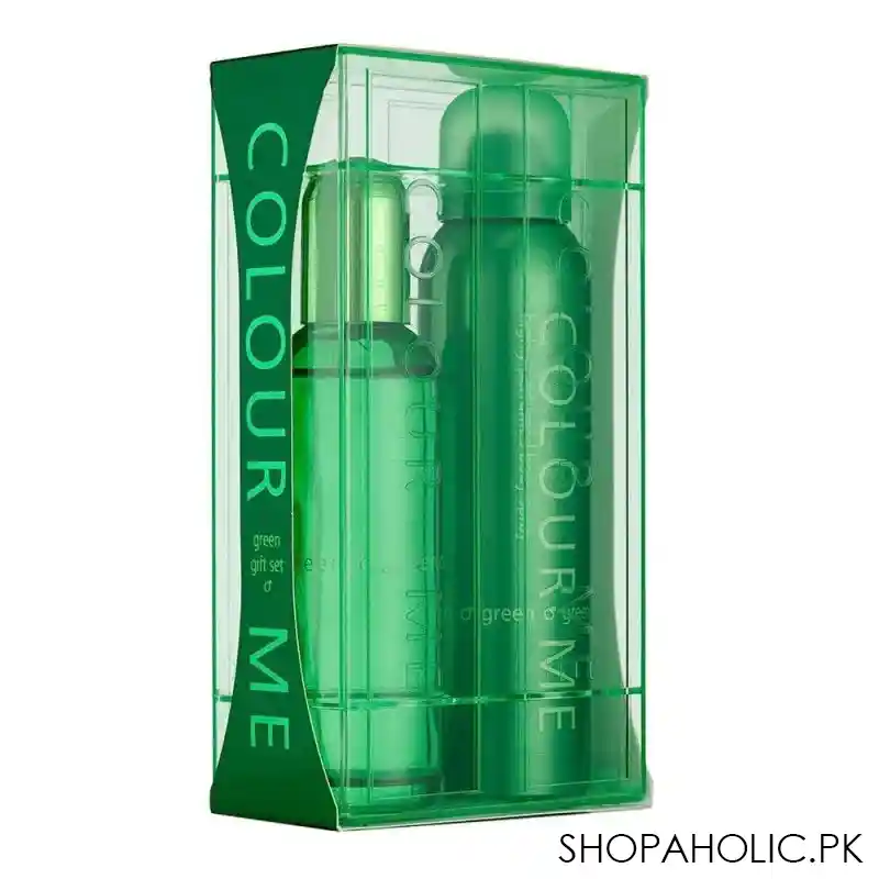 milton lloyd color me green homme set for men, eau de toilette, 90ml + body spray, 150ml image2