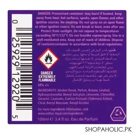 milton lloyd color me purple femme eau de parfum, for women, 100ml image3