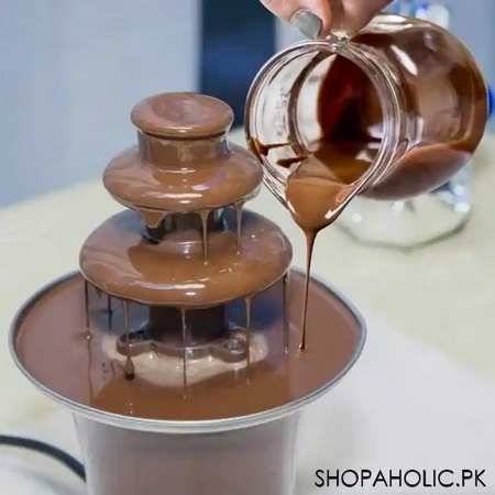 mini 3 tier stainless steel chocolate fountain machine for party image3