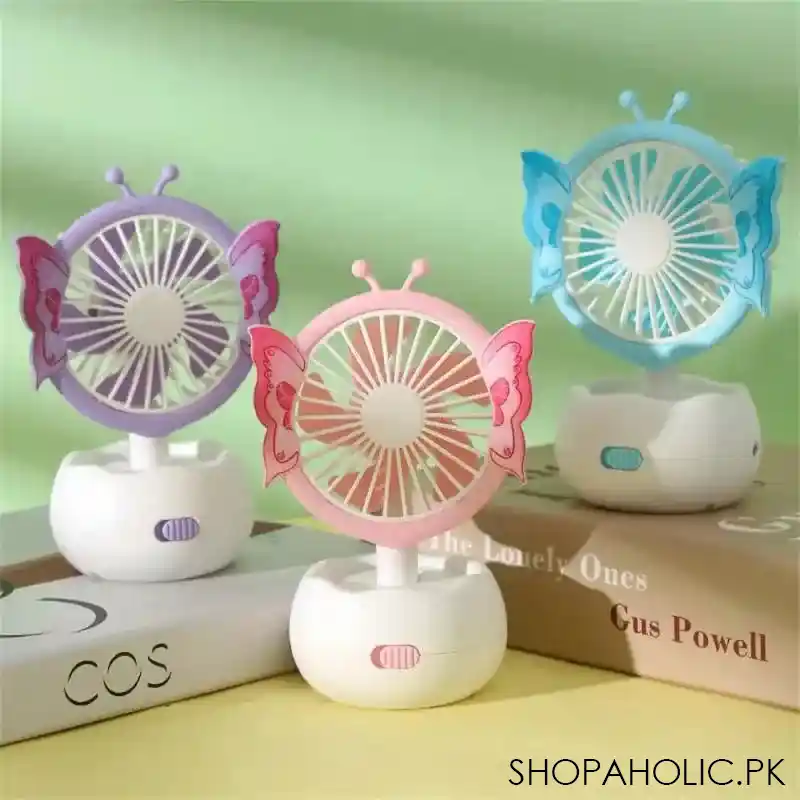 mini butterfly desktop fan image2