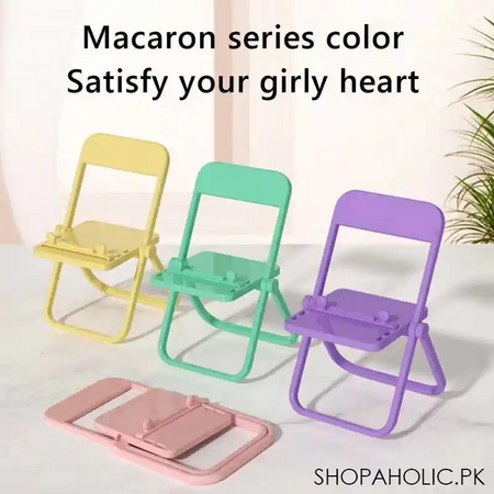 mini chair shape portable mobile phone stand holder image4