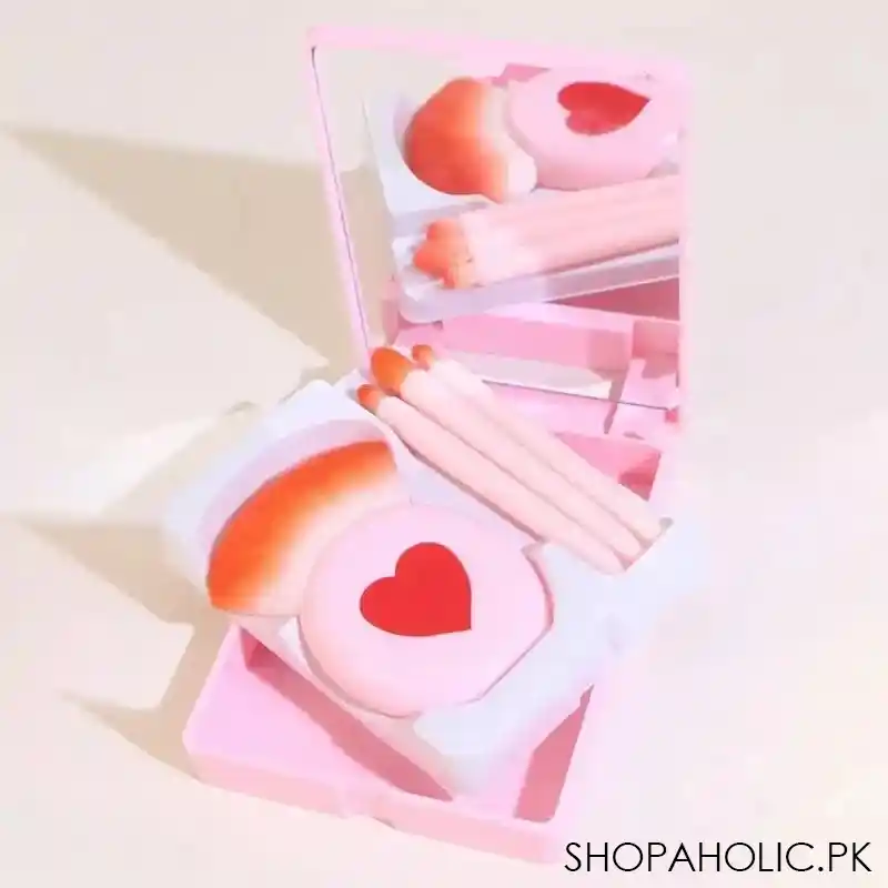 mini heart makeup brush set image2