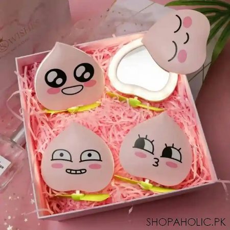 mini multifunctional led makeup mirror with fan image2