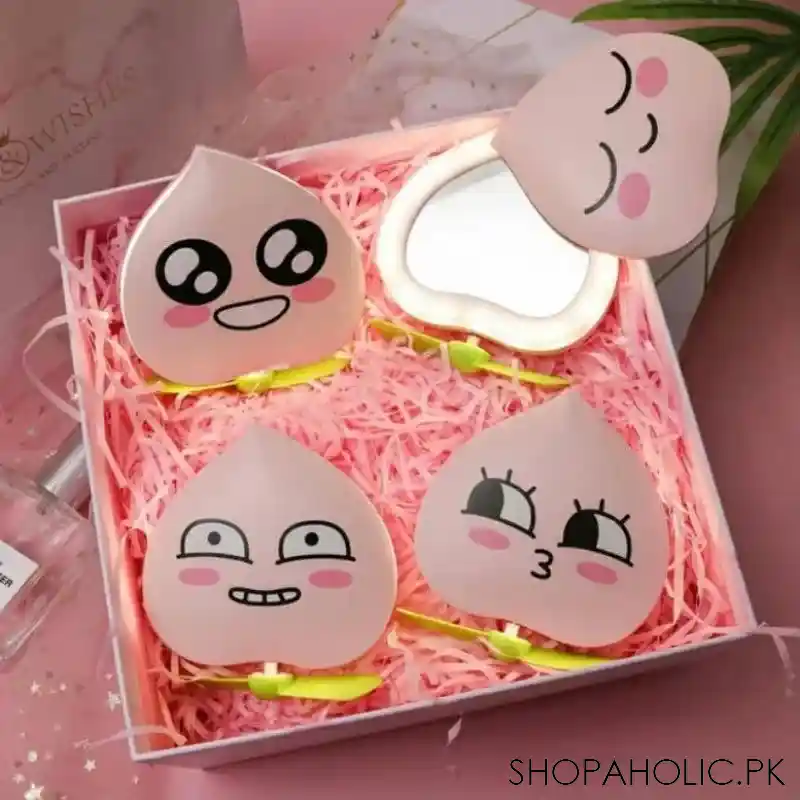 mini multifunctional led makeup mirror with fan image2